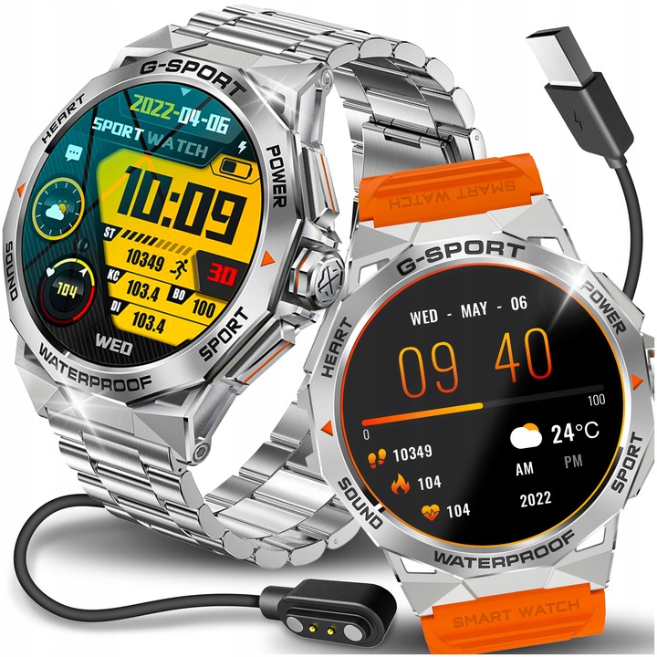 SMARTWATCH ZEGAREK MĘSKI MENU PL SPORT PULS ROZMOWY SMART WATCH