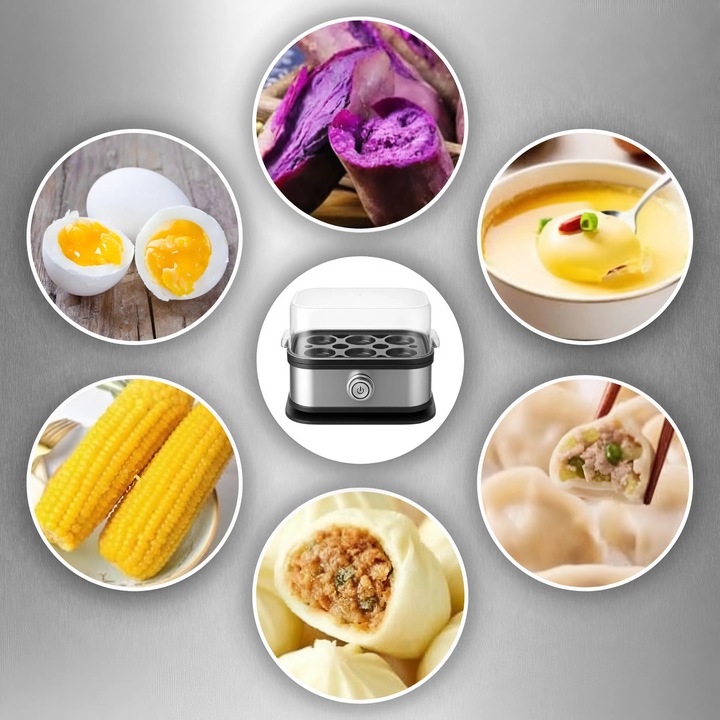JAJOWAR AUTOMAT DO GOTOWANIA JAJEK OMLETU 6 JAJEK 200W ZESTAW Z MIARKĄ