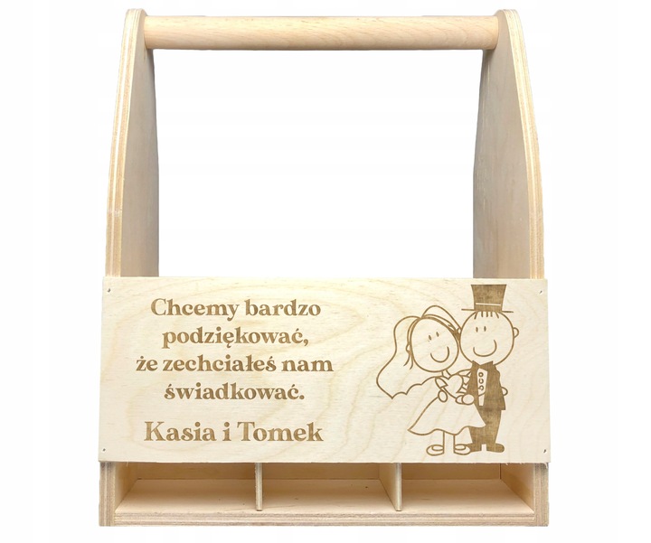 NOSIDŁO SKRZYNKA NA PIWO PODZIĘKOWANIA DLA ŚWIADKA