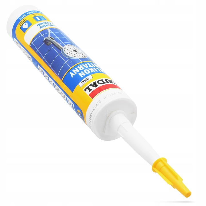 Silikon Sanitarny BIAŁY Łazienki WC Kuchni Płytek Elastyczny