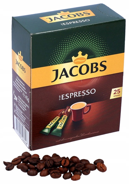 Kawa rozpuszczalna Jacobs Espresso w saszetkach 2x25 saszetek 45g z Niemiec