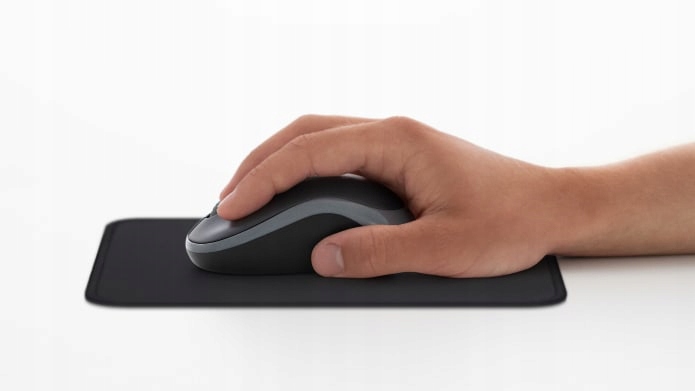 Myszka bezprzewodowa Logitech M185 szara, sensor optyczny 1000DPI 2.4GHz