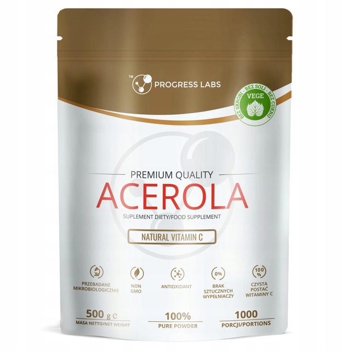 Acerola Naturalna Witamina C w Proszku 0,5kg VEGE