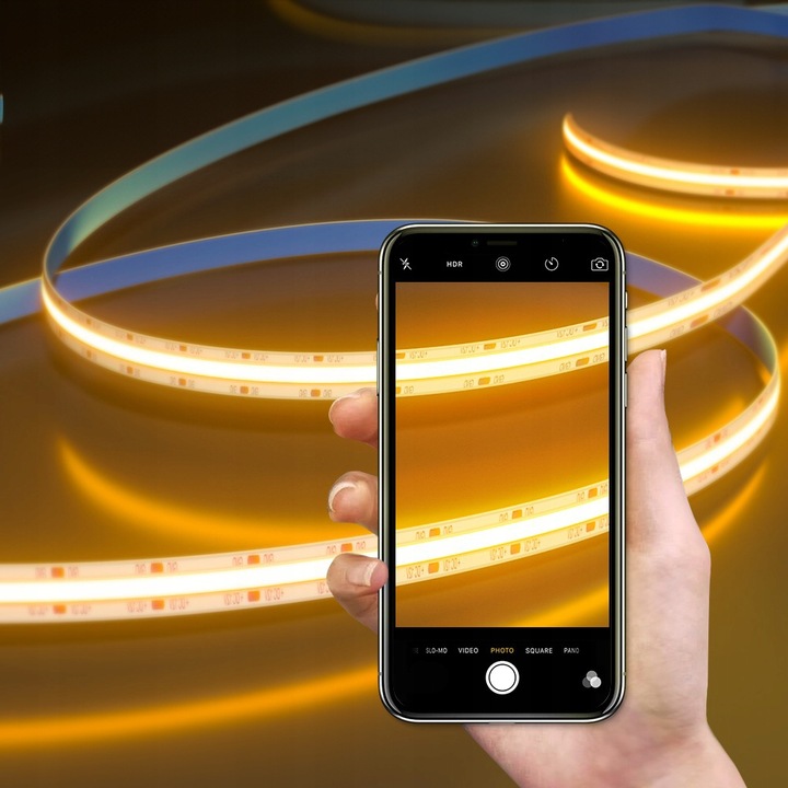 Zestaw Taśma LED Neon COB 24V 5m 3000K BIAŁA CIEPŁA ZASILACZ 60W PILOT