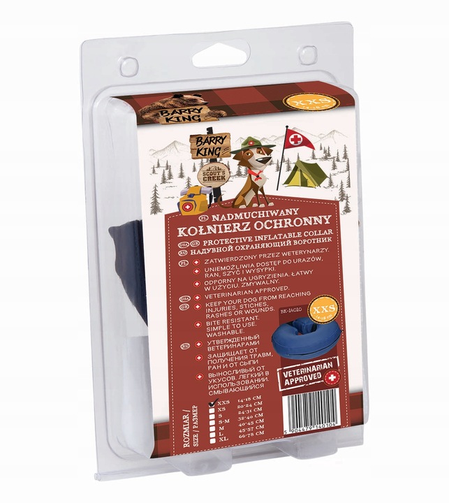 Kołnierz dla psa (L) 45-57 cm. Dmuchany.