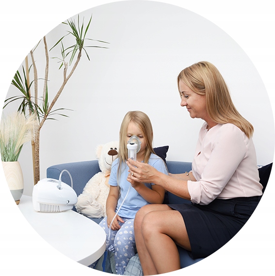 INHALATOR NEBULIZATOR TŁOKOWY DLA DZIECI DOROSŁYCH FLAEM ALPHANEB 4POZIOMY