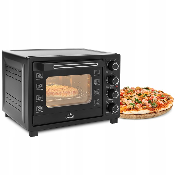 PIEKARNIK ELEKTRYCZNY 45L 2000W 250°C TERMOOBIEG ROŻNO GRILL