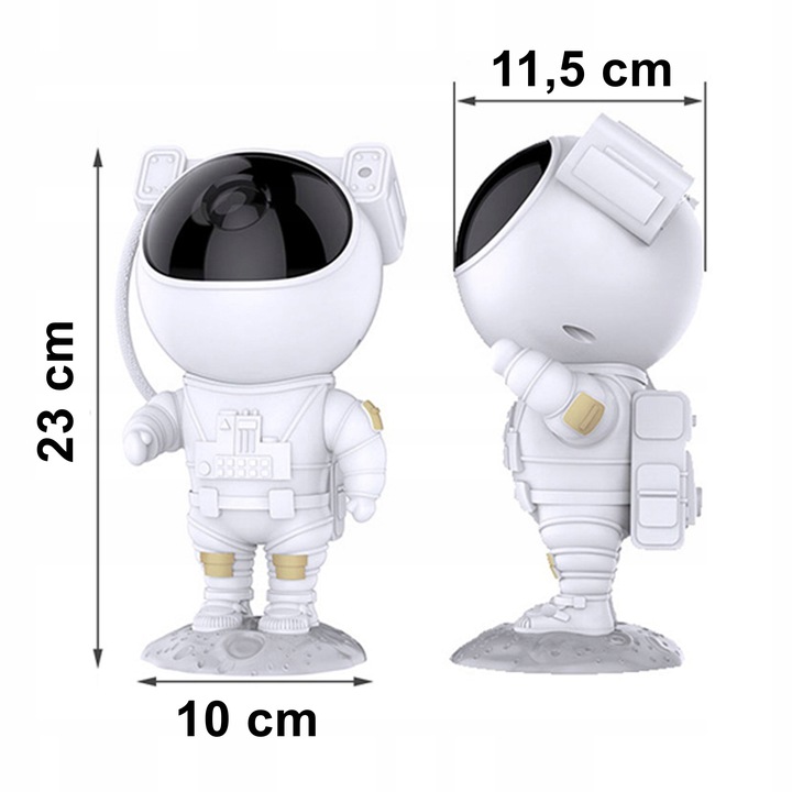 PROJEKTOR GWIAZD NIEBA DLA DZIECI RZUTNIK LED LAMPKA NOCNA ASTRONAUTA PILOT