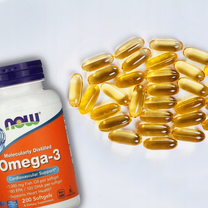 NOW FOODS KWASY OMEGA 3 200 SGELS ODPORNOŚĆ SERCE