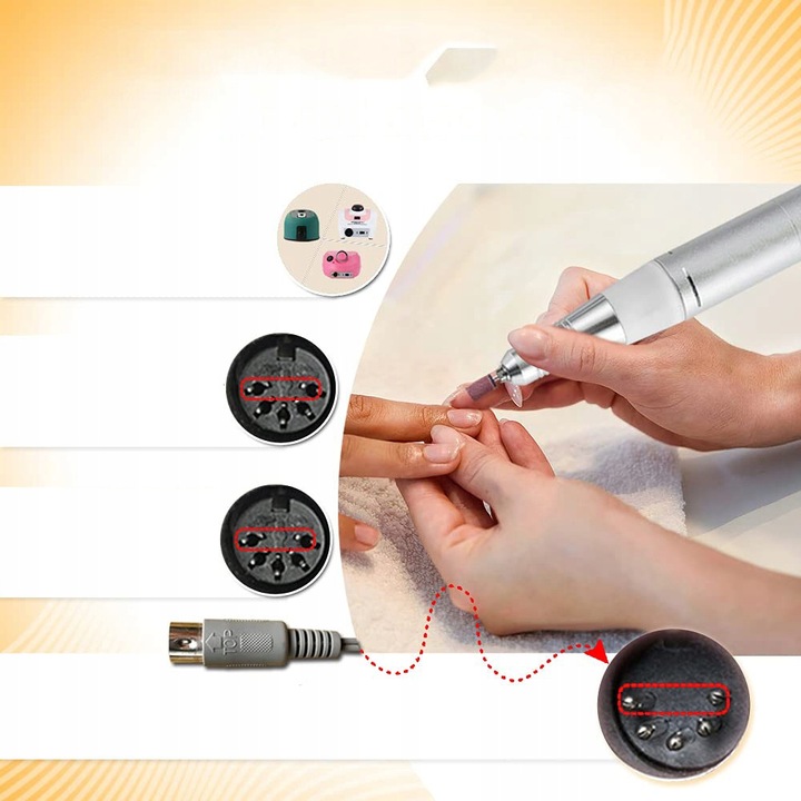 Rączka Prostnica do frezarki biało-srebrna