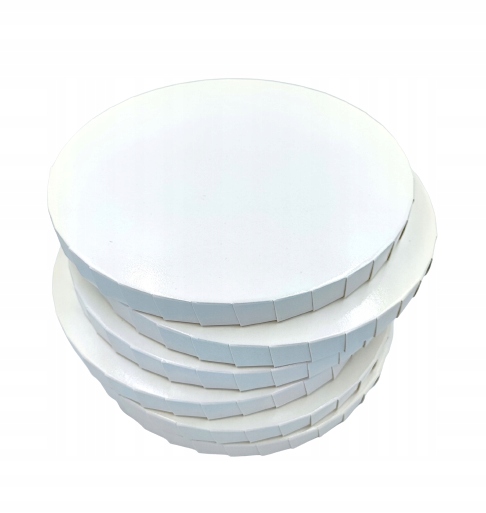 Podkład pod tort Z ZAKŁADKAMI 25cm BIAŁY KOMUNIA URODZINY