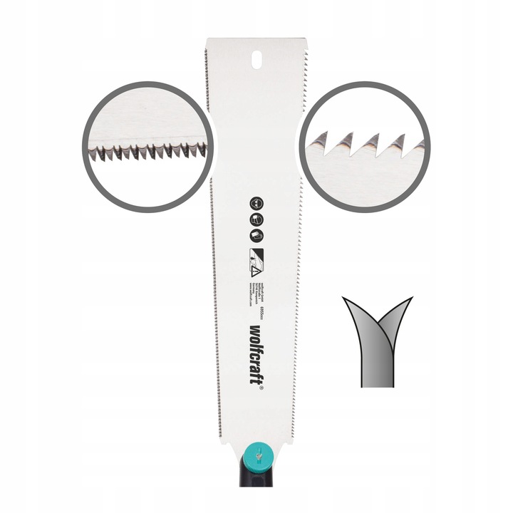 WOLFCRAFT Piła japońska do drewna listw 240mm dwustronna precyzyjna