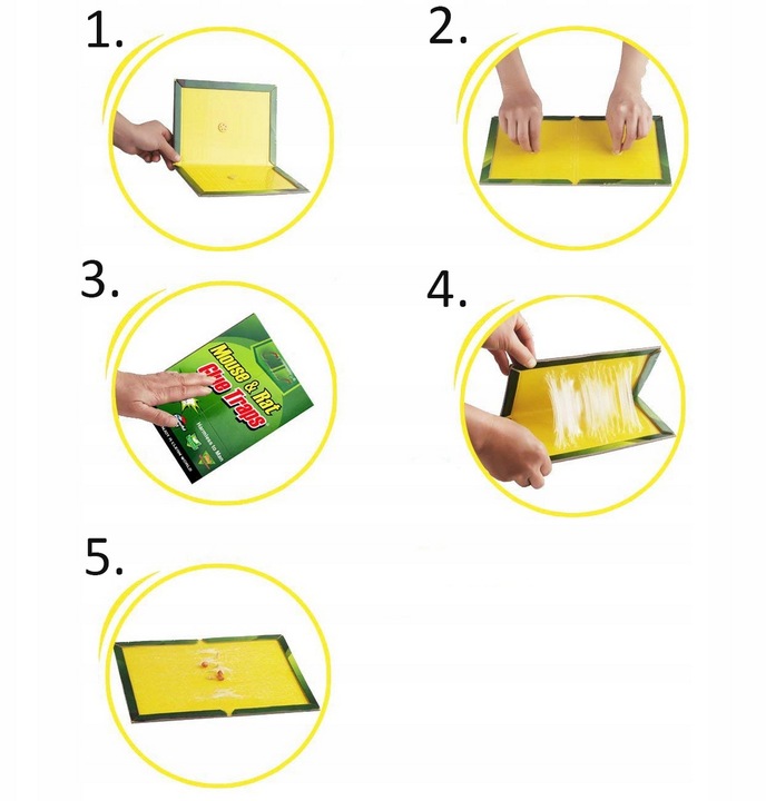 Zestaw 30 Lep na Myszy Szczury Myszołapka Mocna Łapka Lep Silny Klej