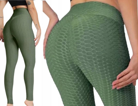 Legginsy KARBOWANE ANTYCELLULITOWE PUSH UP kolory S/M