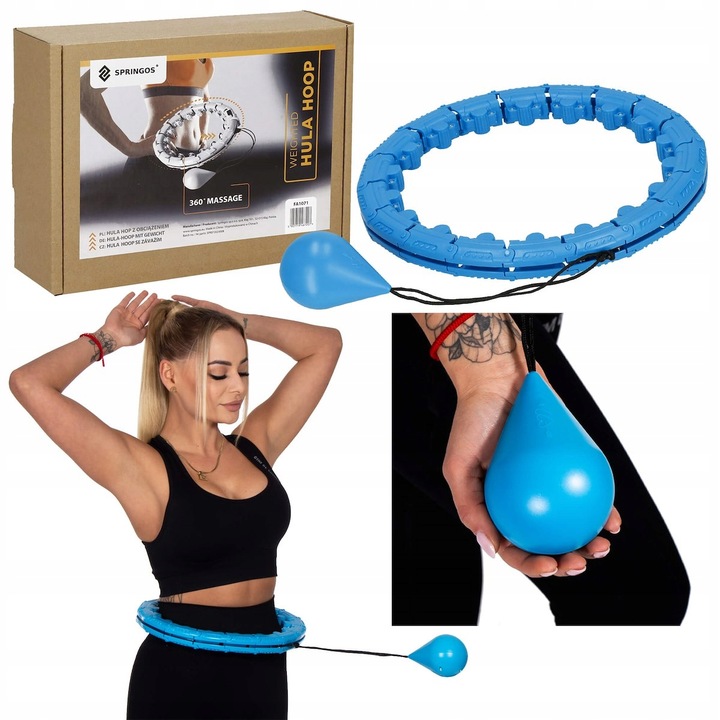 HULA HOP ODCHUDZAJACE OBCIĄŻENIE WYPUSTKI MODUŁOWY MASAŻER + OBCIĄŻNIK
