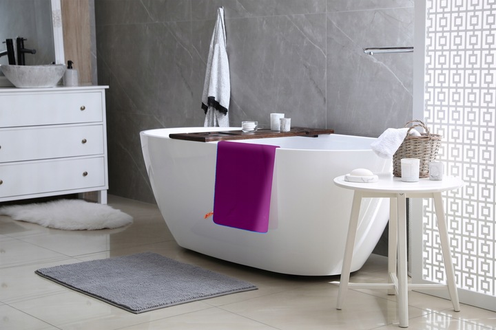 RĘCZNIK Z MIKROFIBRY 80x150 cm fioletowy NEW