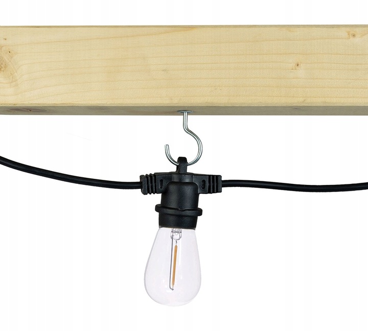 Girlanda ogrodowa Zewnętrzna Łańcuch Świetlny 10m + 10x żarówka LED E27