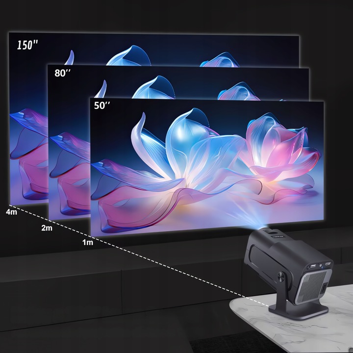 PROJEKTOR 4K HY320 PRO 1080P WERSJA DUŻA RZUTNIK BLUETOOTH 5 WIFI 6