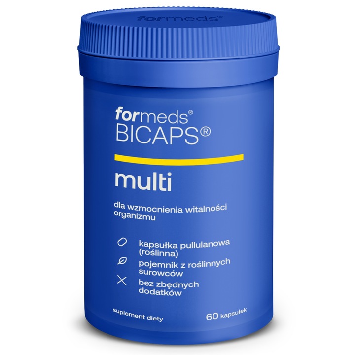 Formeds Bicaps MULTI Witaminy i minerały MULTIWITAMINA B12 ADEK Cynk 60kap