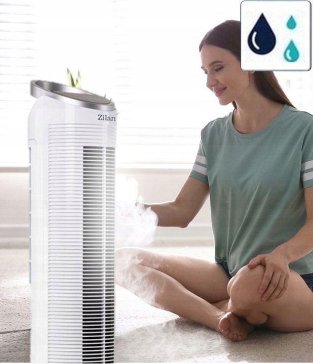 WENTYLATOR KLIMATOR KLIMATYZER 60W JONIZACJA KOLUMNOWY SMARTFON TUYA WI-FI