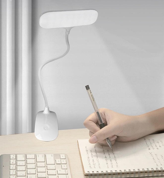 Lampka Na Biurko Biurkowa Na Klips LED 5W Ściemniana z Klipsem Na USB