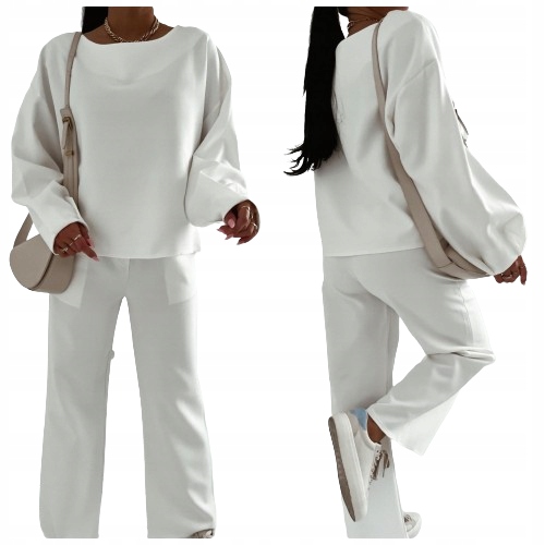 KOMPLET DAMSKI SPODNIE GARNITUR ELEGANCKI KOLORY