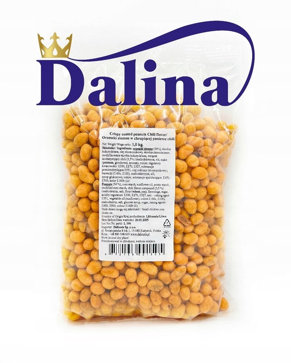 Orzeszki ziemne w chrupiącej panierce CHILI 1000g 1kg Dalina W CIEŚCIE