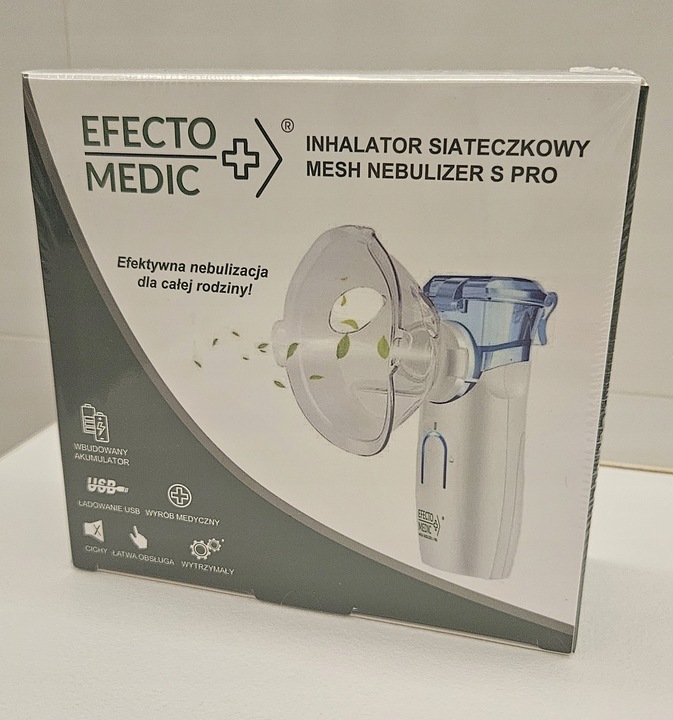 INHALATOR NEBULIZATOR Siateczkowy DLA DZIECI DOROSŁYCH przenośny CICHY SPRO