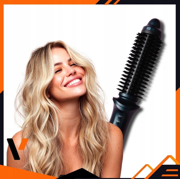 LOKÓWKA CERAMICZNA DO STYLIZACJI WŁOSÓW SZCZOTKA DO WŁOSÓW LOKI 2w1