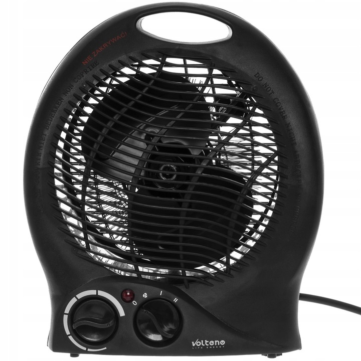 Grzejnik elektryczny Volteno 2000 W czarny 230 x 270 mm