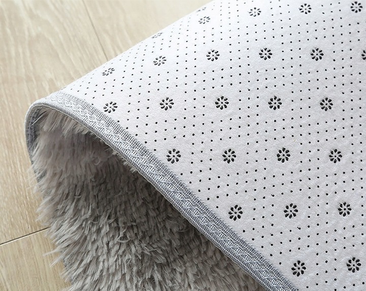 DYWAN MIĘCIUTKI PLUSZ SHAGGY RABBIT PLUSZOWY JASNY SZARY 160X220 CM MIĘKKI