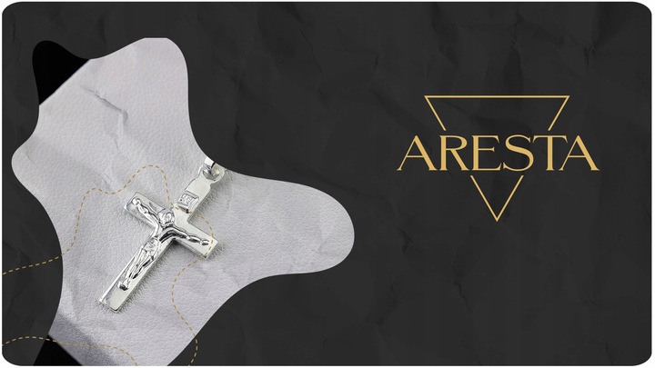 ŁAŃCUSZEK Z KRZYŻYKIEM KRZYŻ SREBRNY 925 DŁUGOŚĆ 55cm SPLOT GUCCI PUDEŁKO