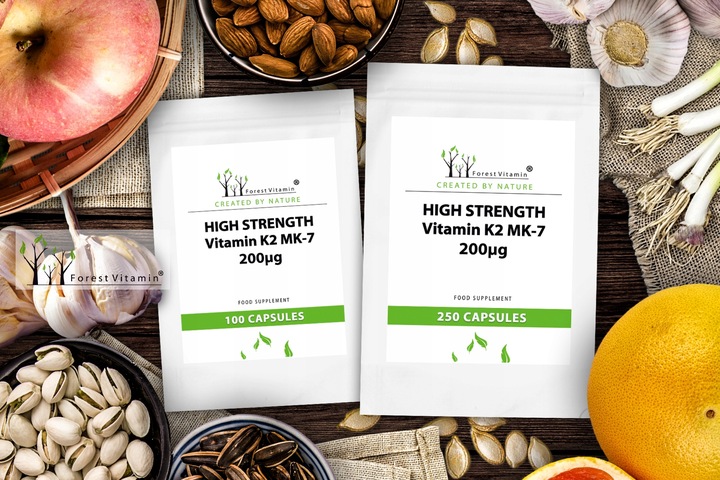 WITAMINA K2 MK-7 200mcg NATTO MOCNA 100 kapsułek