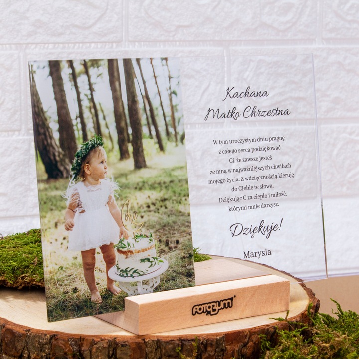 Podziękowanie prezent dla rodziców na ślub Wasze zdjęcie na szkle w 1 dzień