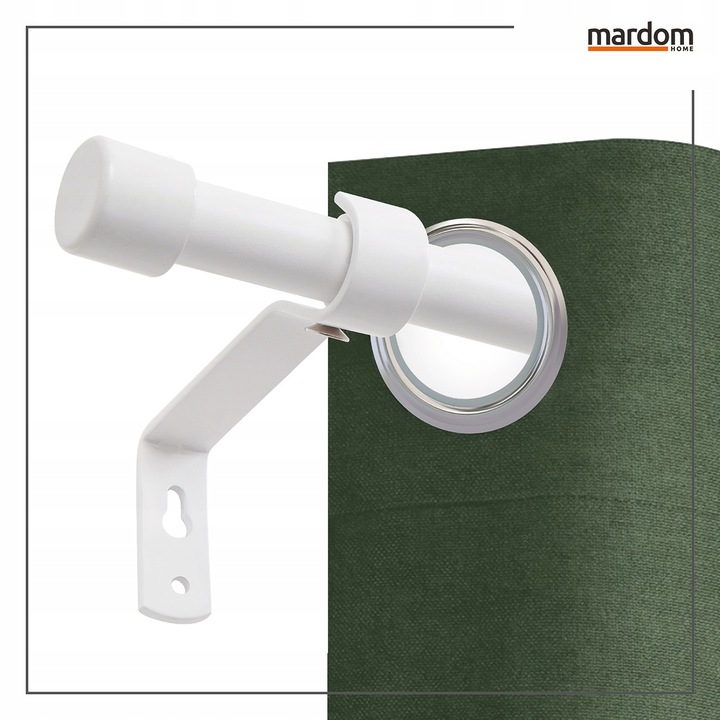 KARNISZ TELESKOPOWY REGULOWANY ADAPTE 120-210CM BIAŁY