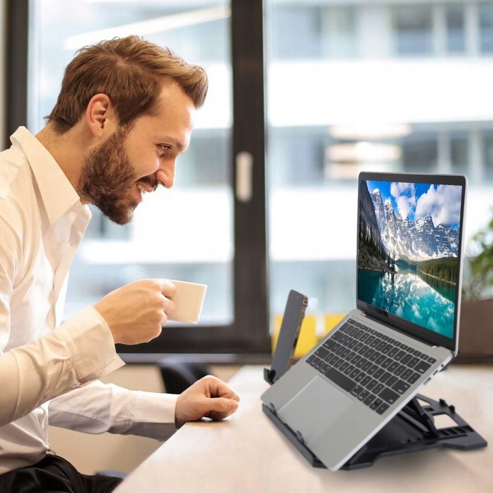 PODSTAWKA POD LAPTOPA TABLET SKŁADANA REGULOWANA 360° STOJAK