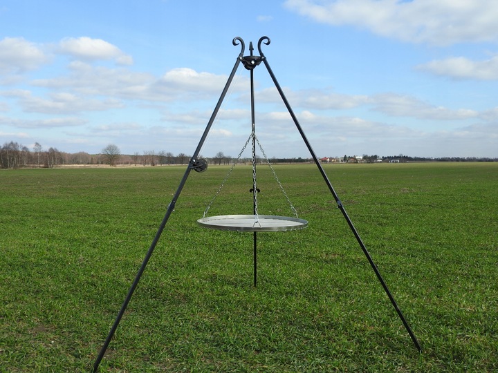GRILL TRÓJNÓG OGNISKOWY FI 70 CM RUSZT NAD OGNISKO