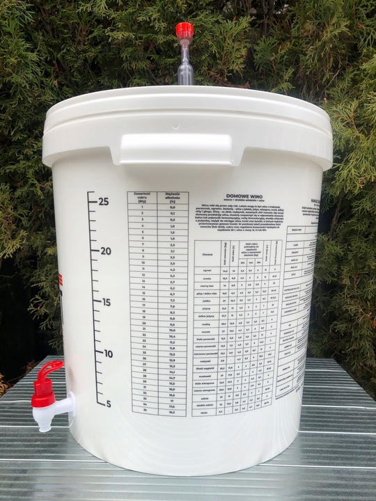 Wiadro pojemnik fermentacyjny Fine Spirit 33L + ZESTAW do fermentacji