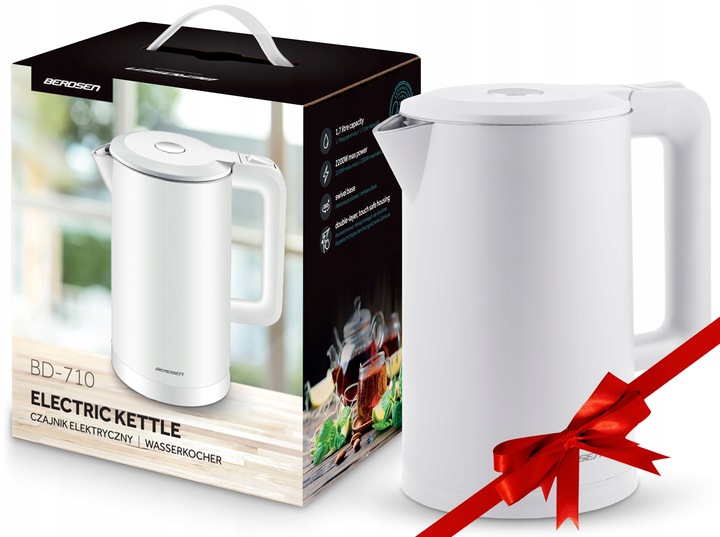 CZAJNIK ELEKTRYCZNY BEZPRZEWODOWY MODNY 1,7L BERDSEN