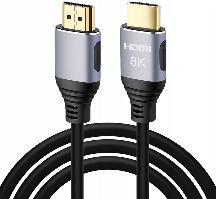 KABEL PRZYŁĄCZE PRZEWÓD HDMI 2M PRZEWÓD V2.1 8K 4K / PREMIUM ZŁOTE WTYKI