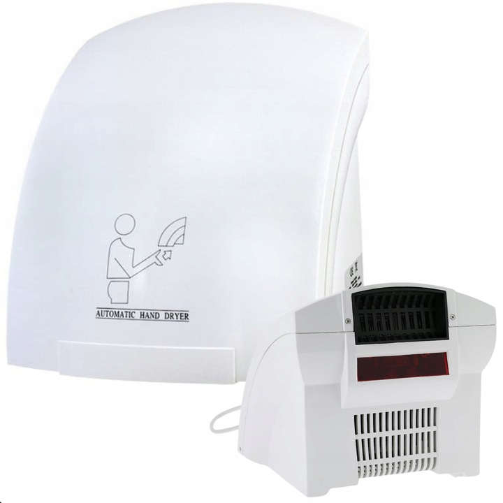 Automatyczna suszarka do rąk 2000W Borg Mistral Biała Mocna Cicha