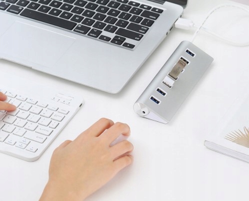 HUB Aktywny USB 7x USB 3.0 ROZGAŁĘŹNIK ROZDZIELACZ 7w1 PORTÓW Replikator PD