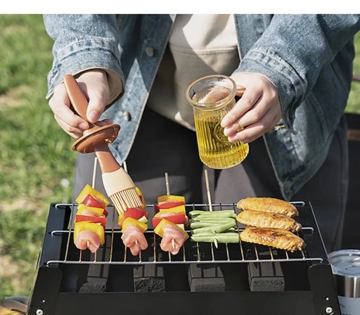 GRILL SKŁADANY TURYSTYCZNY NA KEMPING BBQ PRZENOŚNY WĘGLOWY DO OGRODU