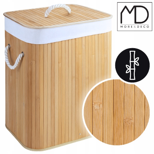 Kosz na pranie zabawki składany bambusowy bieliznę pojemnik duży organizer