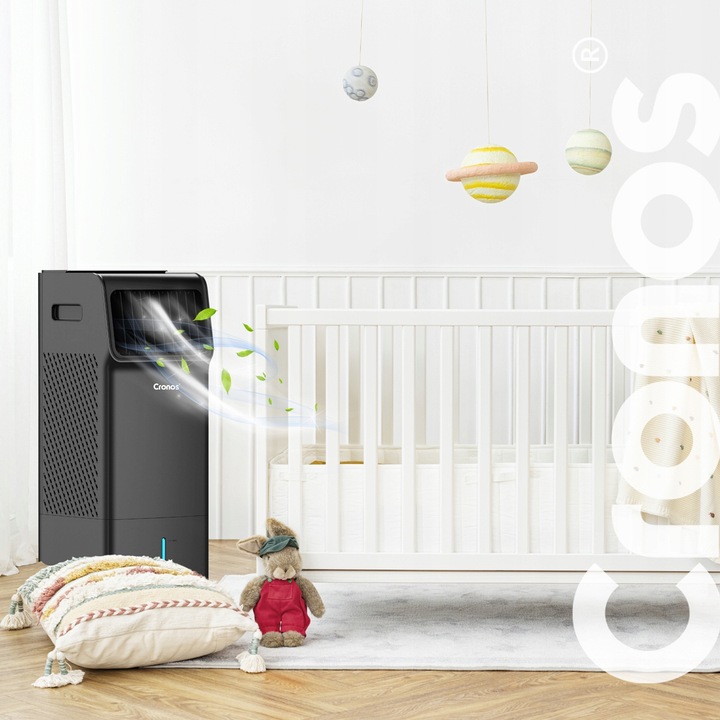 KLIMATOR KLIMATYZER PRZENOŚNY ZBIORNIK 18L 1200 m³/h CZARNY 4w1 PILOT