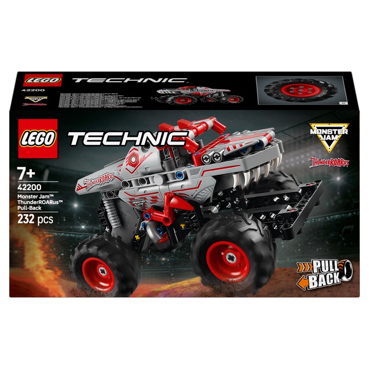Klocki LEGO Technic Samochód Monster Jam ThunderROARus napęd pull-back Auto