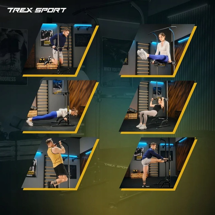 Poręcze do ćwiczeń dipów drążek do podciągania regulowany Trex Sport