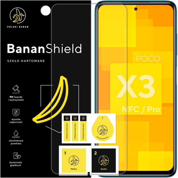 Szkło hartowane 9H BananShield do Xiaomi POCO X3 NFC / X3 Pro