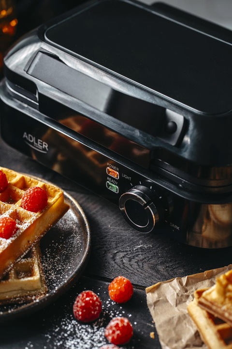 Gofrownica 2000W XXL na 2 duże gofry Płynna regulacja temperatury