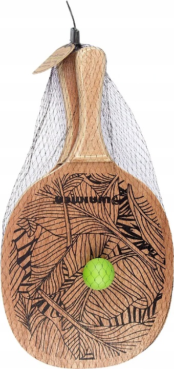 Rakietki drewniane zestaw do tenisa plażowego paletki + piłeczka WAIMEA